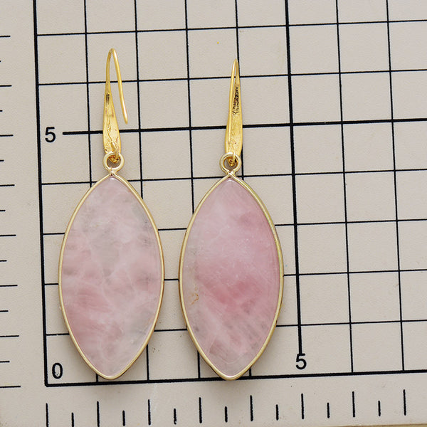 Pink Crystal Pendant Earrings