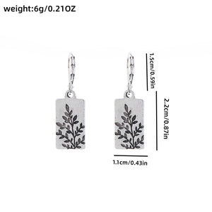 Square Branch Pendant Earrings