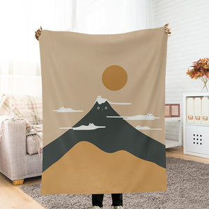 Japanese Cat Art Blanket