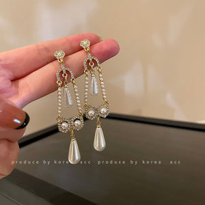 Pearl Geometric Earrings