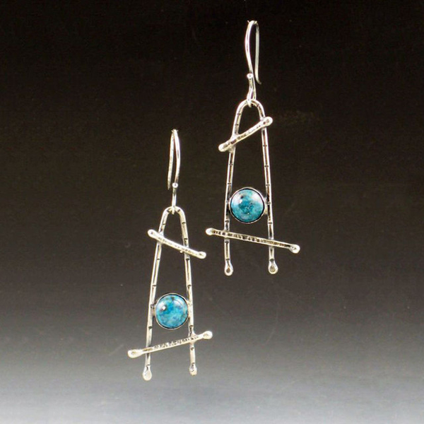 Boho Blue Stone Earrings