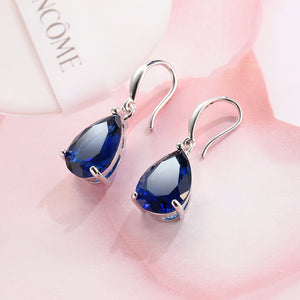 Blue Zircon Earrings