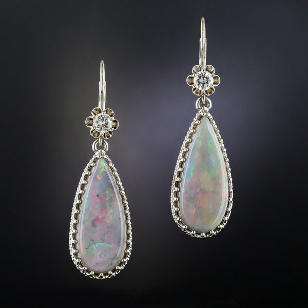 Droplet Shaped Diamond Earrings