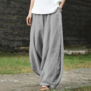 Casual Plain Drawstring Pocket Pants