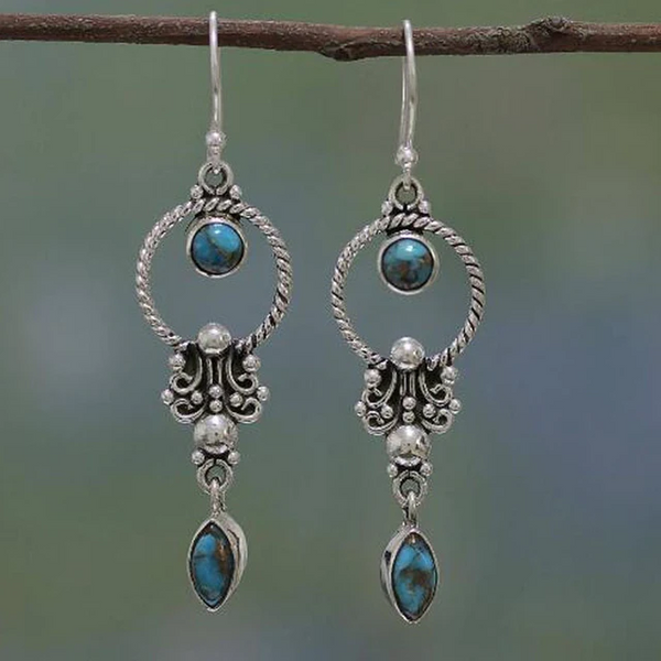 Vintage Blue Stone Earrings