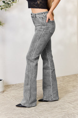 High Waist Slim Flare Jeans