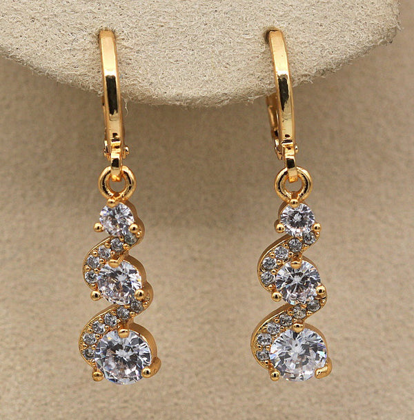 Sparkling Zircon Earrings