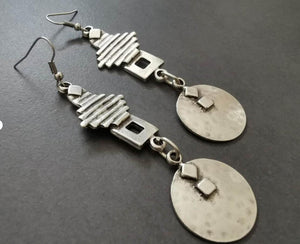 Vintage Circular Coin Earrings