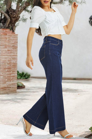 Flare Jeans for Women High Waist Wide Leg Womens Jeans Stretchy