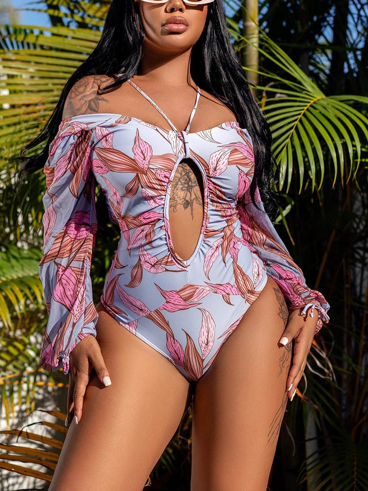 Tropical Cut-out Swimsuit