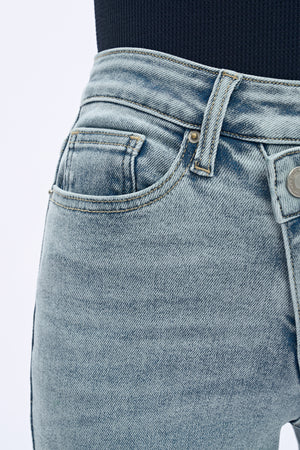SHAPUM Womens High Waisted Ripped Bootcut Jeans Western Stretchy Bell Bottom Tummy Control Jean Trendy Flare Jeans