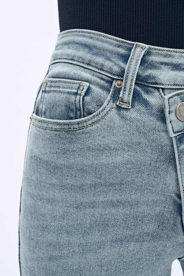 SHAPUM Womens High Waisted Ripped Bootcut Jeans Western Stretchy Bell Bottom Tummy Control Jean Trendy Flare Jeans