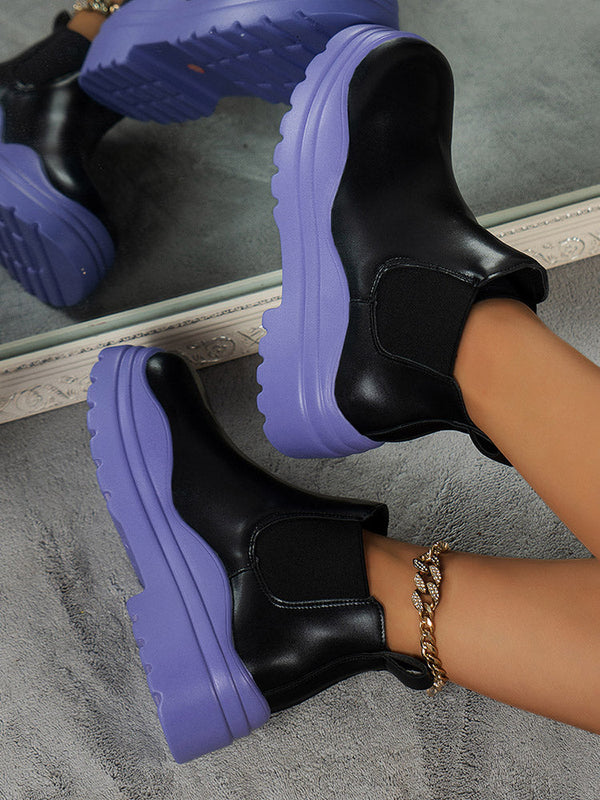 Chunky Soled Flatform Boots