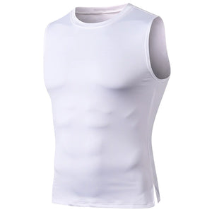 Men's Sports Tank Top Tight Round Neck Crew High Stretch Quick Drying