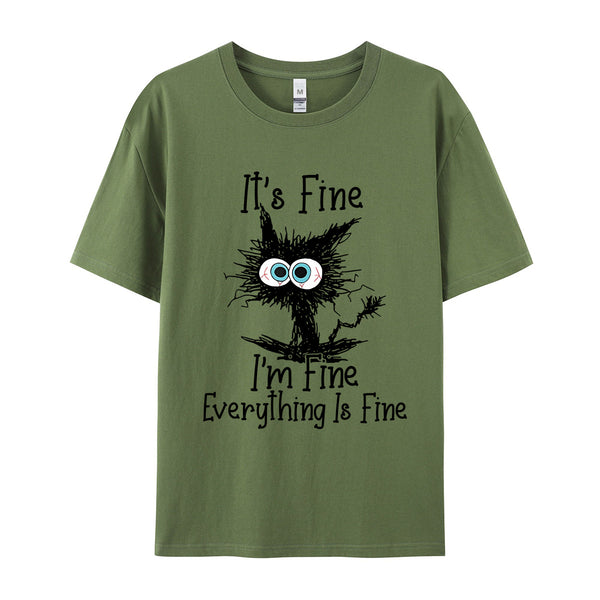 Everything Is Fine Cat Tee