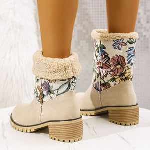 Winter Padded Women's Cotton Boots Bohemian Style Boots