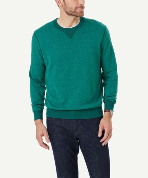 Men's Two Color Crew Neck Knit Shirt