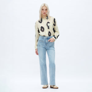 ONESO Women High Waist Wide Leg Jeans Retro Vintage Style Fit Comfortable Everyday Jeans