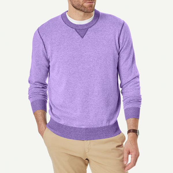 Men's Two Color Crew Neck Knit Shirt