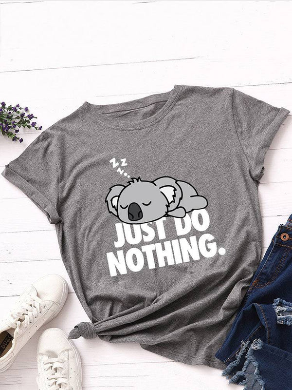 Koala Print Cute Loose Tee