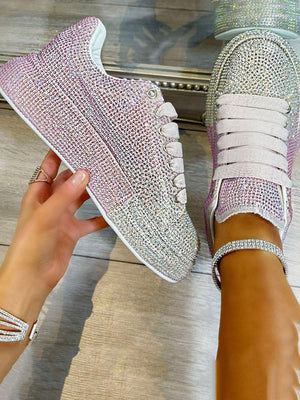 Gradient Rhinestone Sneakers