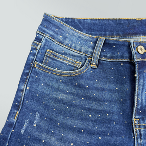 SHAPUM Midnight Shimmer Ombre Wide Leg Jeans