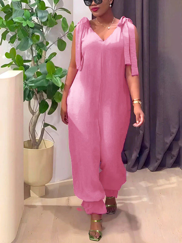 Breeze Tie-Shoulder Jumpsuit