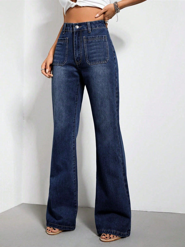 Straight Loose High Waisted Denim Pants