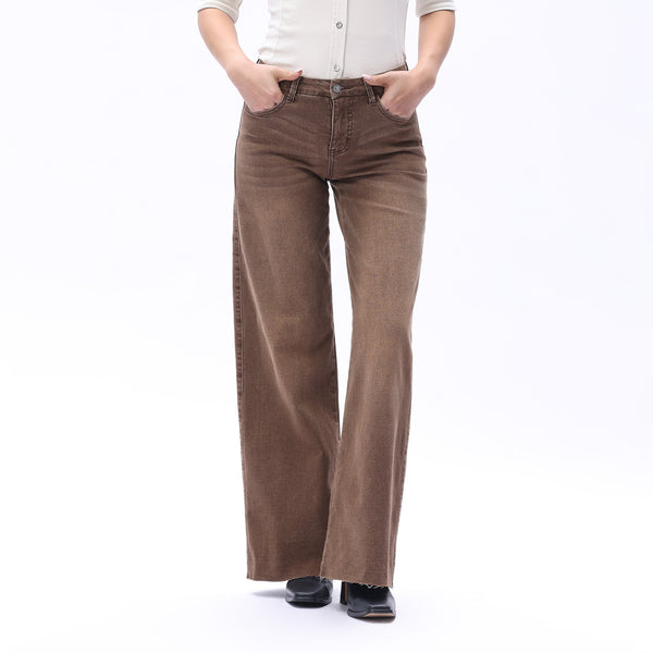ONESO Earthy Mid Rise Wide Leg Jeans