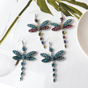 Dragonfly Crystal Earrings