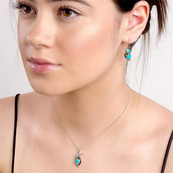 Nature Style Turquoise Bird Necklace