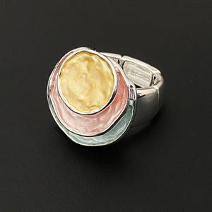 Bohemian Triple Round Eco-friendly Alloy Ring