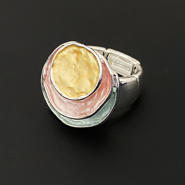 Bohemian Triple Round Eco-friendly Alloy Ring