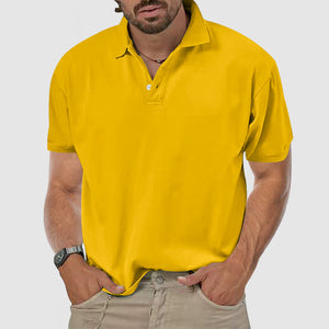 Men's Casual Everyday Cotton Short Sleeve Polo Shirt