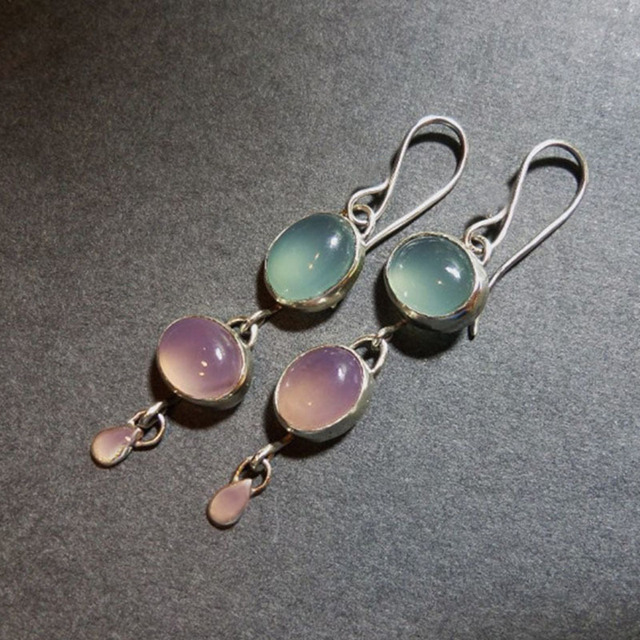 Vintage Colorful Stone Earrings