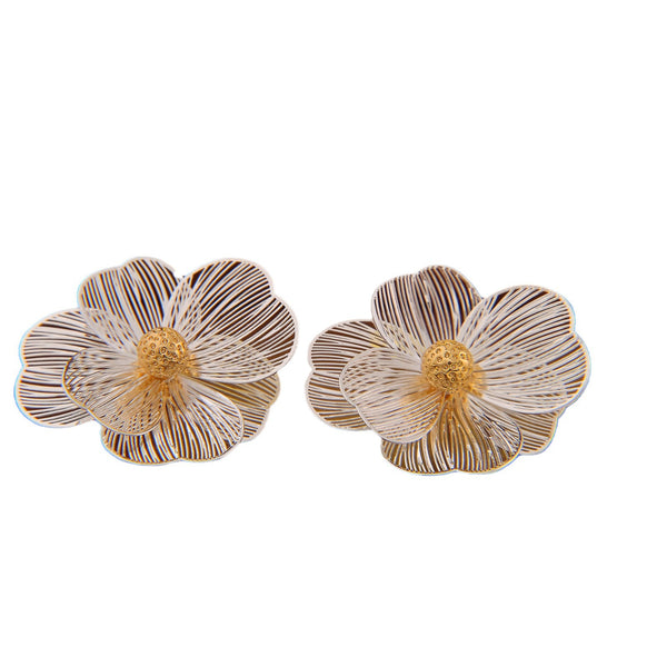 Vintage Exaggerated Large Flower Earrings