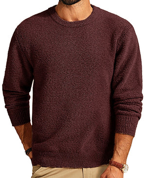 Men's Plush Round Neck Long Sleeve Sweatshirt