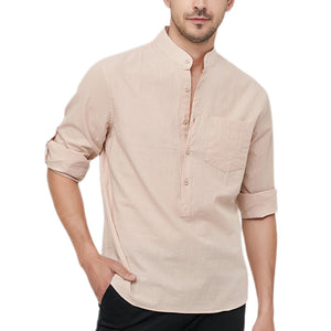 Men's Cotton Henley Vacation Shirt