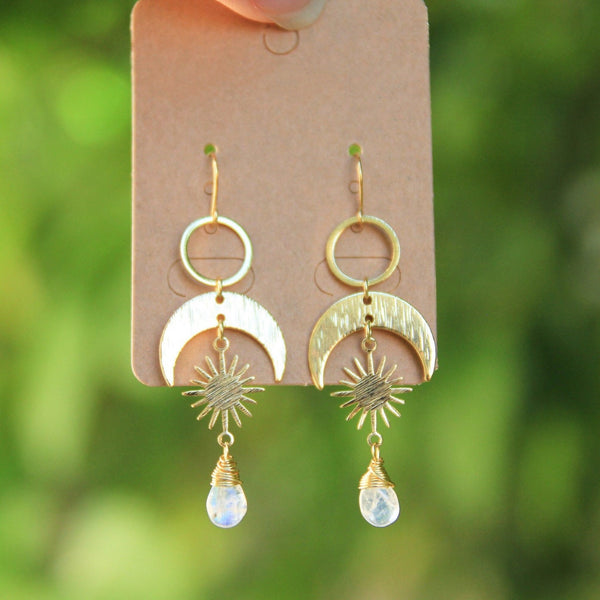 White Quartz Crystal Earrings