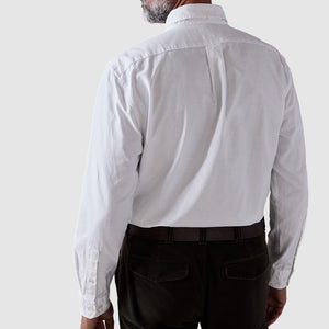 Men's combed cotton white shirt