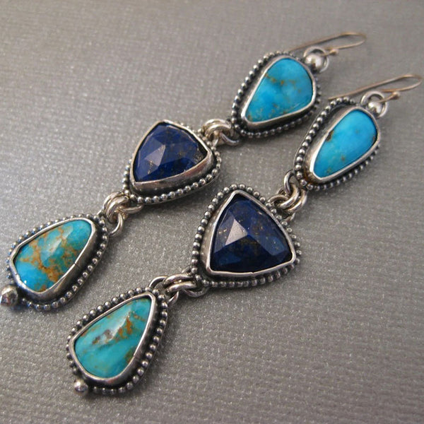 Triangle Gem Earrings