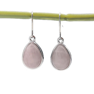 Pink Crystal Natural Stone Earrings