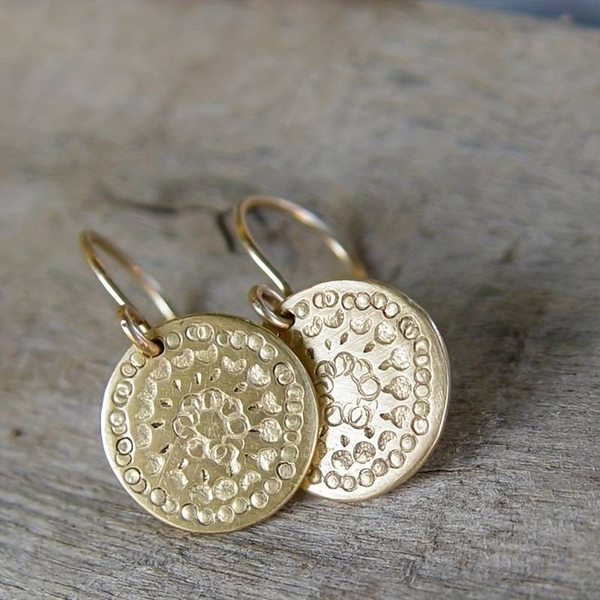 Vintage Rounded Gold Earrings