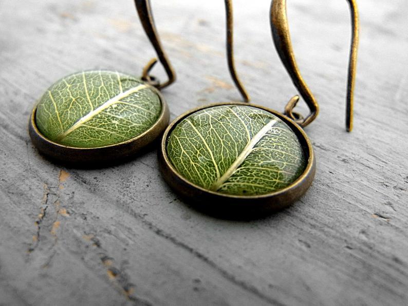 Vintage Leaf Time Earrings