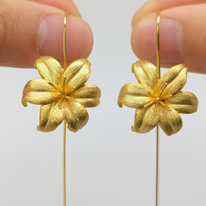 Golden Flower Earrings