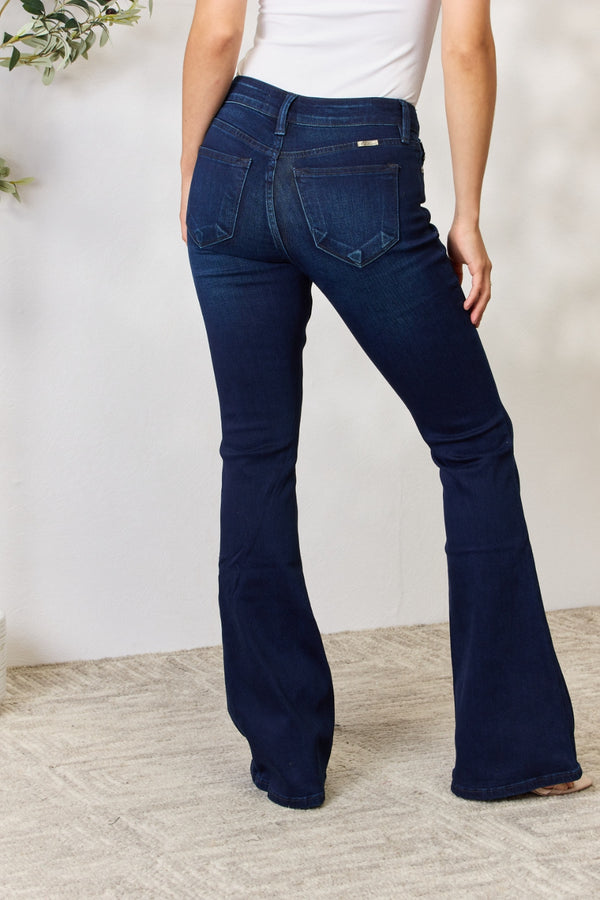 Women's Full Size Mid Rise Flare Jeans