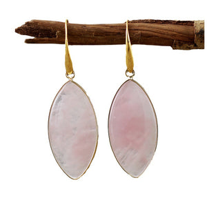 Pink Crystal Pendant Earrings