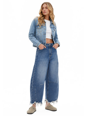 ONESO Vintage High Rise Barrel Jeans