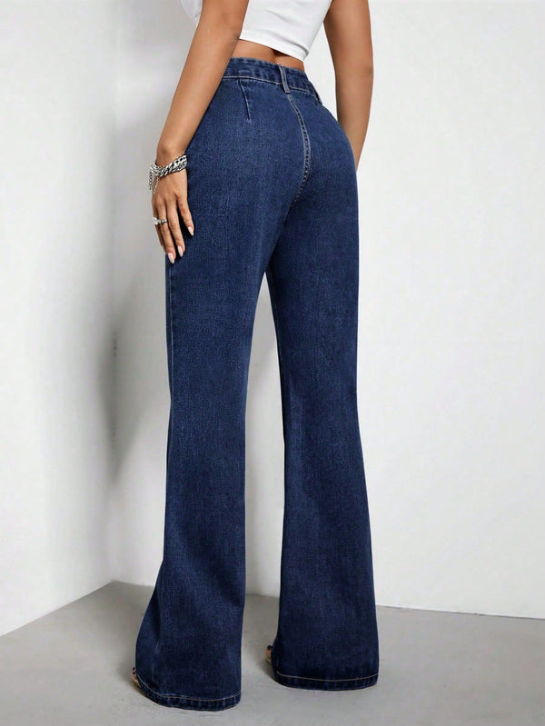 Straight Loose High Waisted Denim Pants