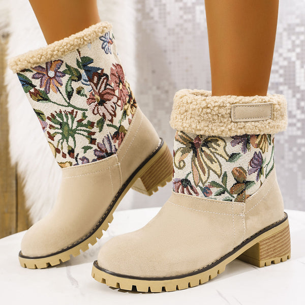 Winter Padded Women's Cotton Boots Bohemian Style Boots